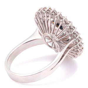 Vintage, opal & diamond cluster cocktail ring