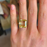 Vintage, 1950s Sri Lankan 15ct yellow sapphire ring