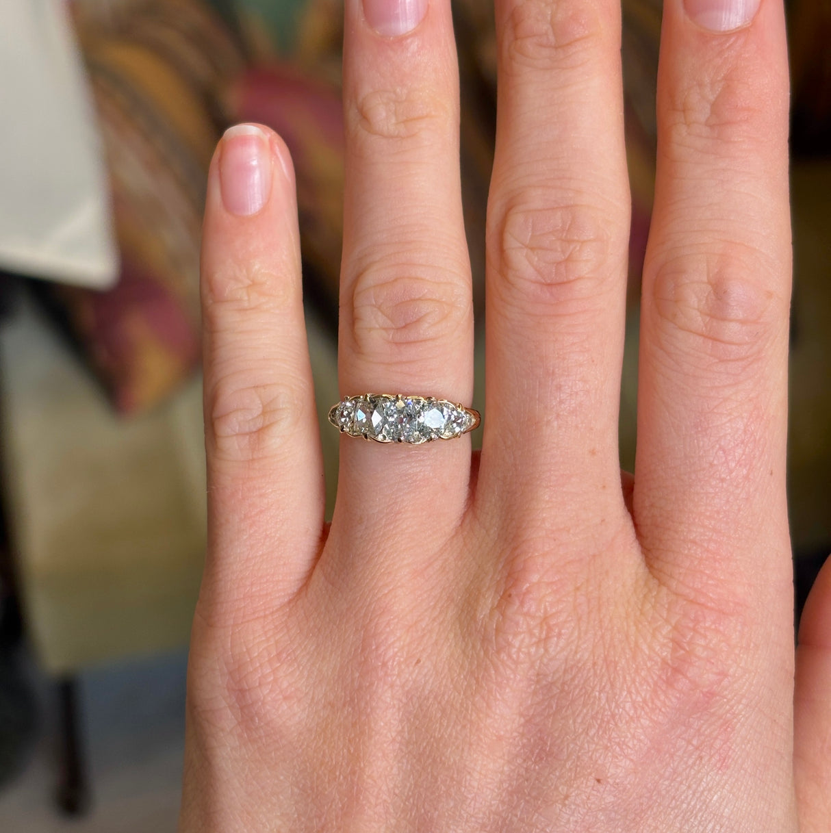 Antique, Victorian five-stone diamond ring