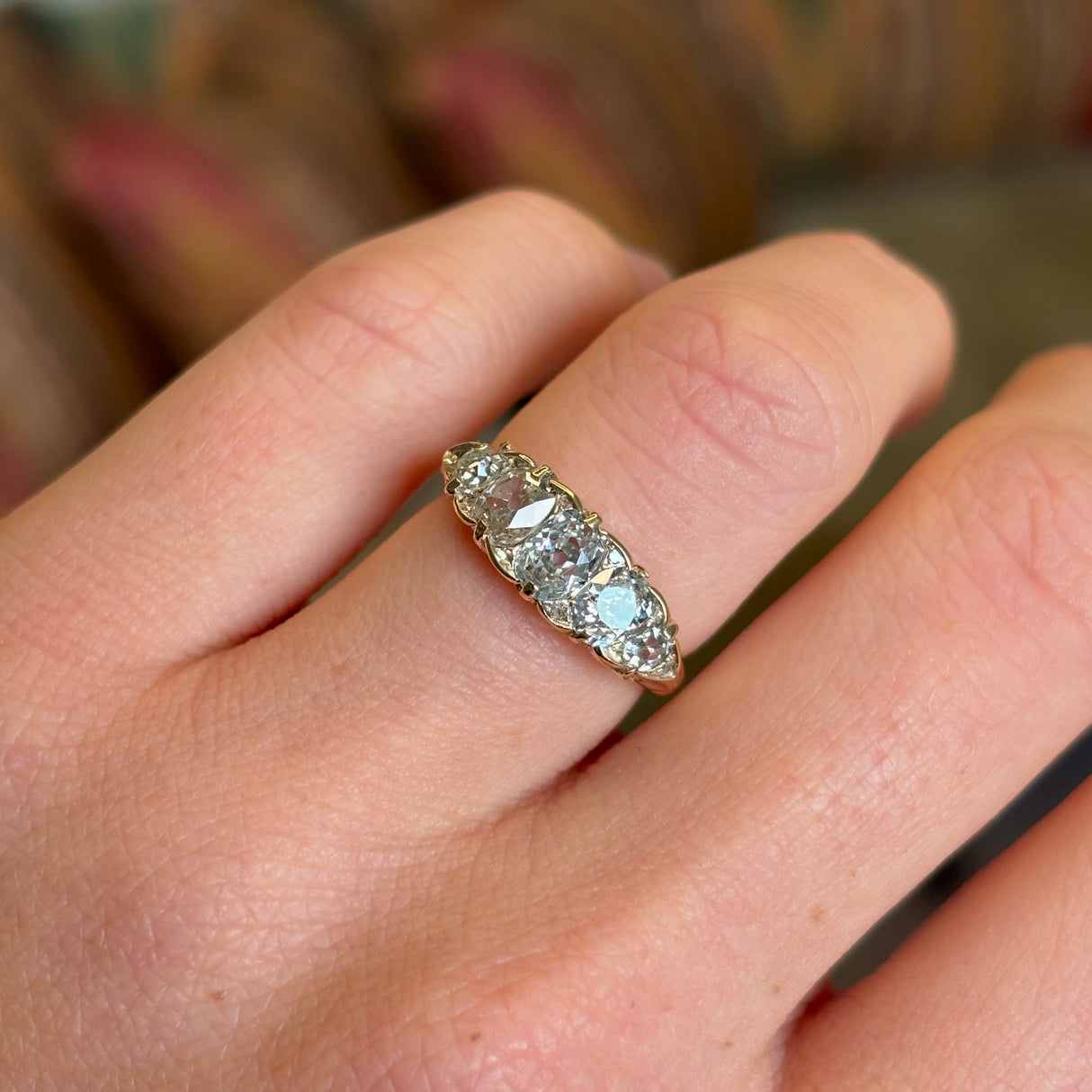 Antique, Victorian five-stone diamond ring