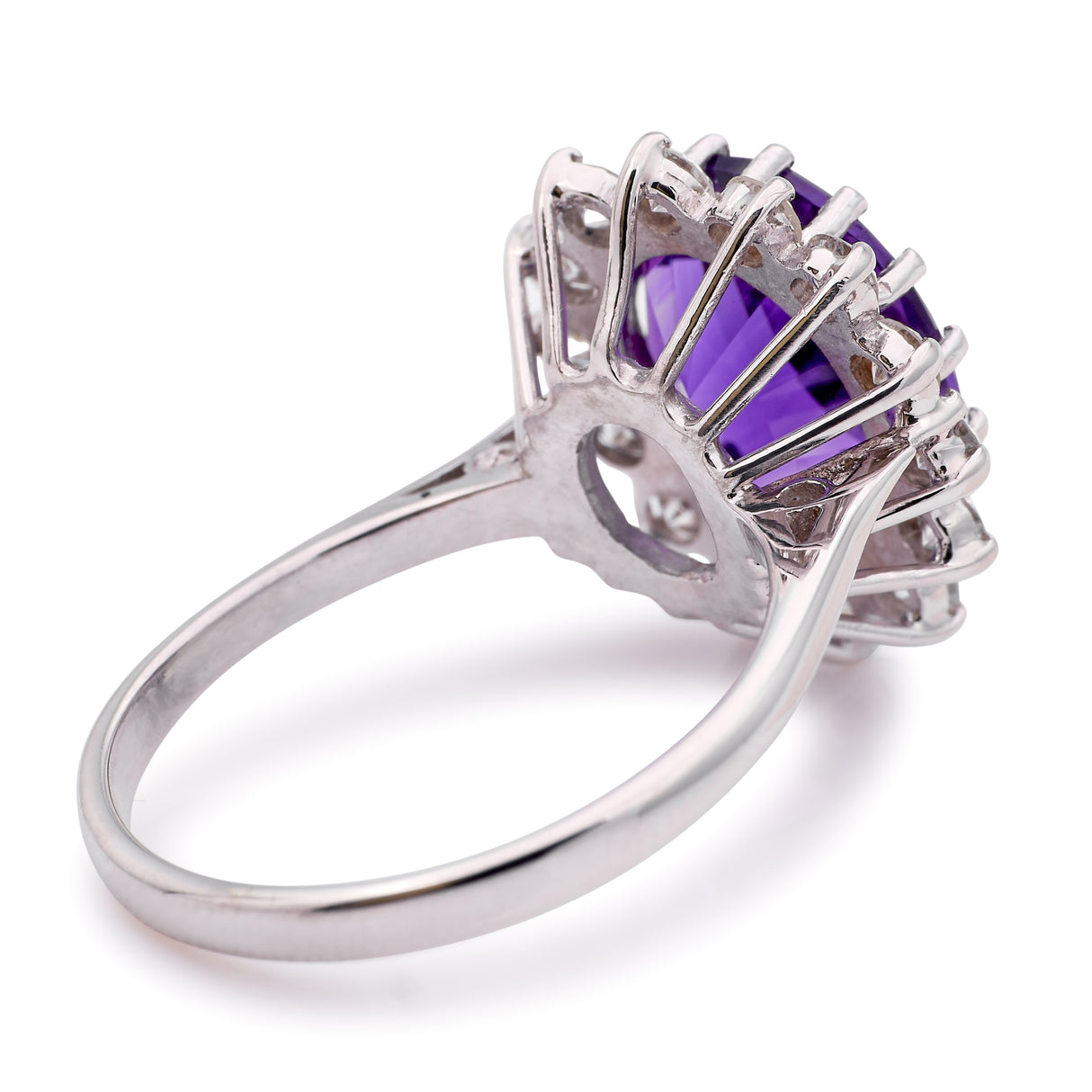 Vintage, 1960s amethyst & diamond cluster ring
