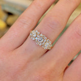Antique, Edwardian triple diamond cluster ring