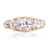 Antique, Victorian five-stone diamond ring