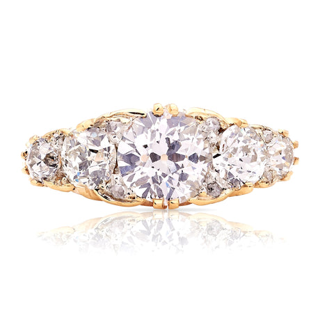 Antique, Victorian five-stone diamond ring