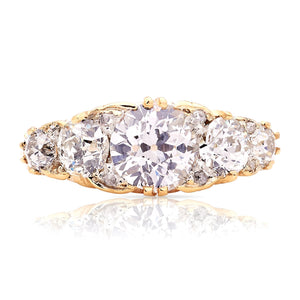 Antique, Victorian five-stone diamond engagement ring