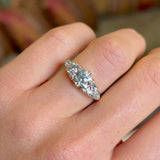 Antique, Victorian three-stone diamond ring