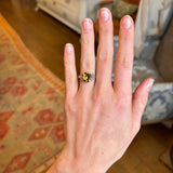 Antique, 1920s golden brown zircon cocktail ring