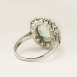 Antique, 1900s aquamarine & diamond cluster ring