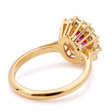 Vintage, 1970s ruby & diamond cluster ring