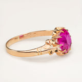 Antique, Edwardian single-stone pink ruby ring