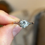 Vintage, Art Deco solitaire diamond ring