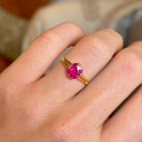 Antique, Victorian pink sapphire single-stone ring