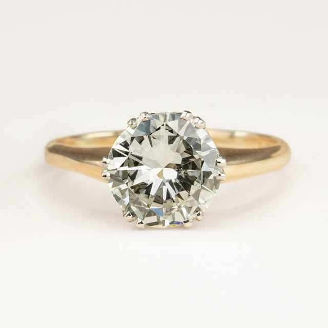 Vintage, 1950s diamond solitaire engagement ring