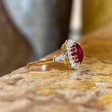 Antique, Edwardian ruby & diamond cluster ring