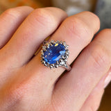 Vintage, 1960s brutalist 6.5ct ceylon sapphire ring