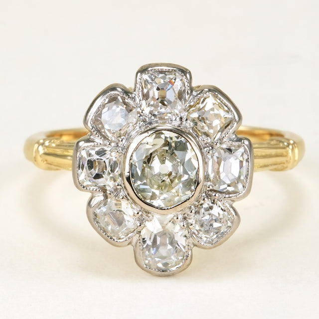 Vintage, 1950s diamond cluster ring