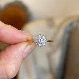 Antique, Edwardian diamond daisy cluster ring