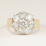 Vintage, 1980s diamond cluster engagement ring