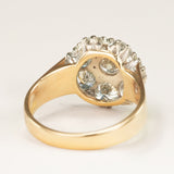 Vintage, 1980s diamond cluster engagement ring