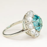 Antique, Edwardian, zircon & diamond cluster cocktail ring