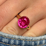Antique, Victorian pink tourmaline single-stone ring