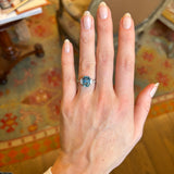 Vintage, Art Deco Garrard aquamarine & diamond ring