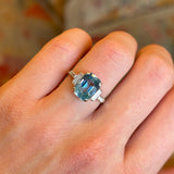 Vintage, Art Deco Garrard aquamarine & diamond ring