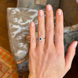 Antique, Edwardian sapphire & diamond cluster ring