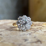 Vintage, 1930s diamond cluster engagement ring