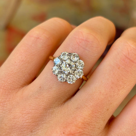 Vintage, 1930s diamond cluster ring