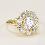 Antique, Edwardian old-cut diamond cluster engagement ring