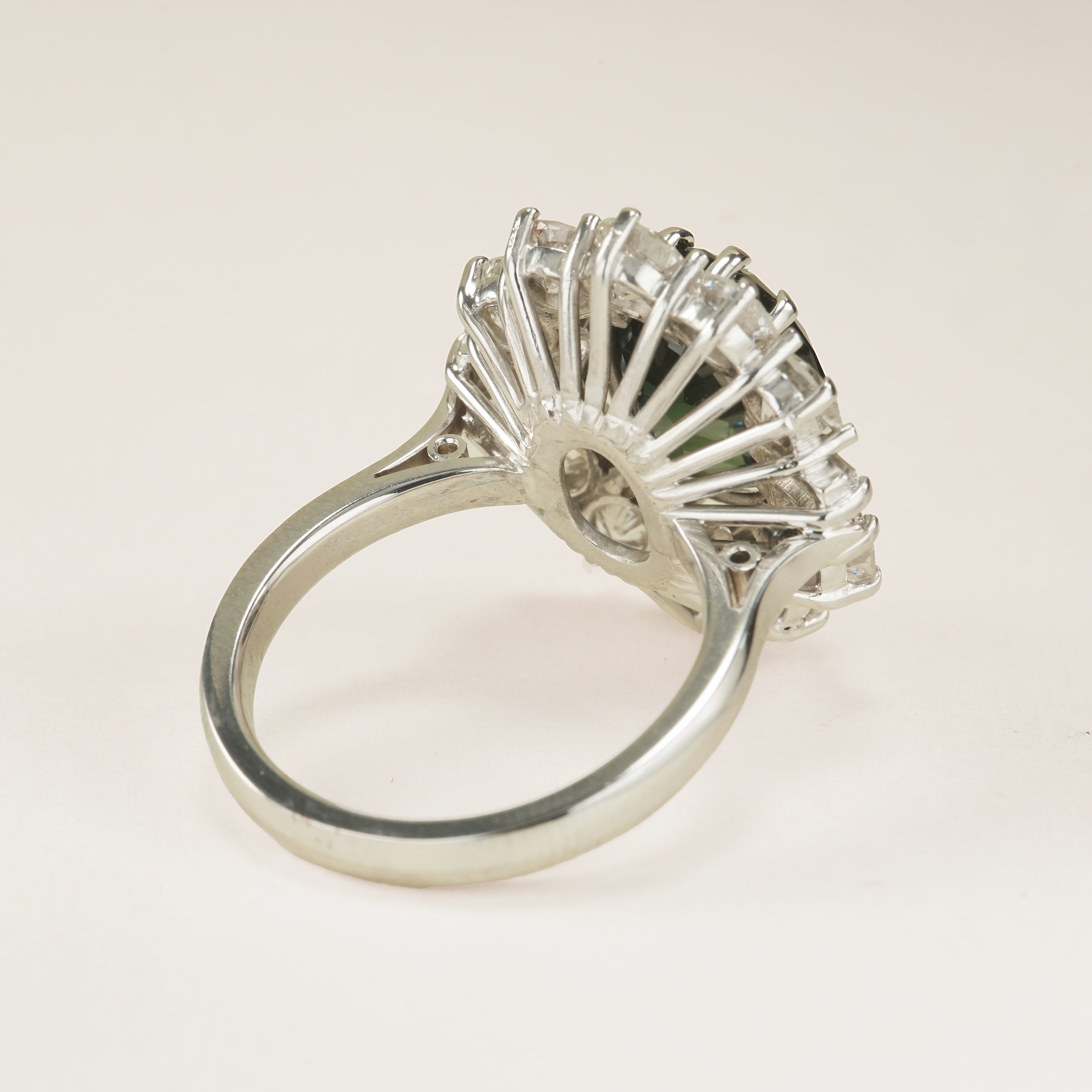 Vintage, 1960s sapphire & diamond cluster cocktail ring