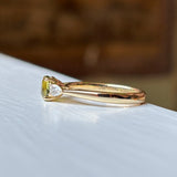 Oval-cut yellow sapphire & diamond three-stone ring