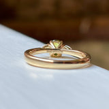 Oval-cut yellow sapphire & diamond three-stone ring