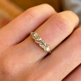 Antique, Edwardian diamond half-hoop ring