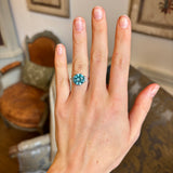 Antique, Edwardian zircon & diamond cocktail ring