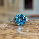 Antique, Edwardian zircon & diamond cocktail ring