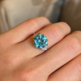 Antique, Edwardian zircon & diamond cocktail ring