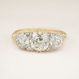 Antique, Victorian old-cut diamond three-stone ring