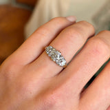 Antique, Victorian old-cut diamond three-stone ring