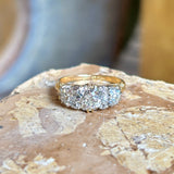 Antique, Victorian old-cut diamond three-stone ring