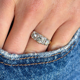 Antique, Victorian old-cut diamond three-stone ring