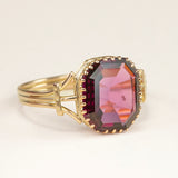 Antique, Victorian single stone garnet ring