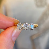 Antique, Victorian diamond three-stone ring