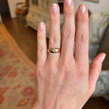 Antique, Victorian diamond solitaire gypsy ring