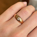 Antique, Victorian diamond solitaire gypsy ring