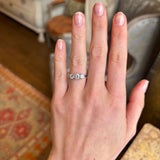 Vintage, 1940s three-stone diamond ring