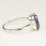 Antique, Art Deco deep violet sapphire and diamond ring