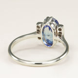 Antique, Art Deco deep violet sapphire and diamond ring