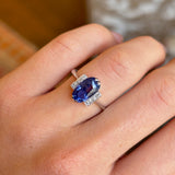 Vintage, Art Deco violet sapphire and diamond ring